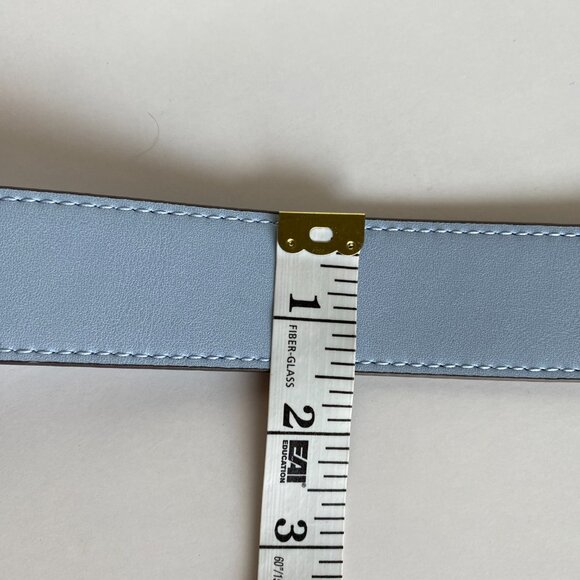 Calvin Klein Logo Silver Light Blue Leather Handler Replacement Strap - Picture 4 of 7